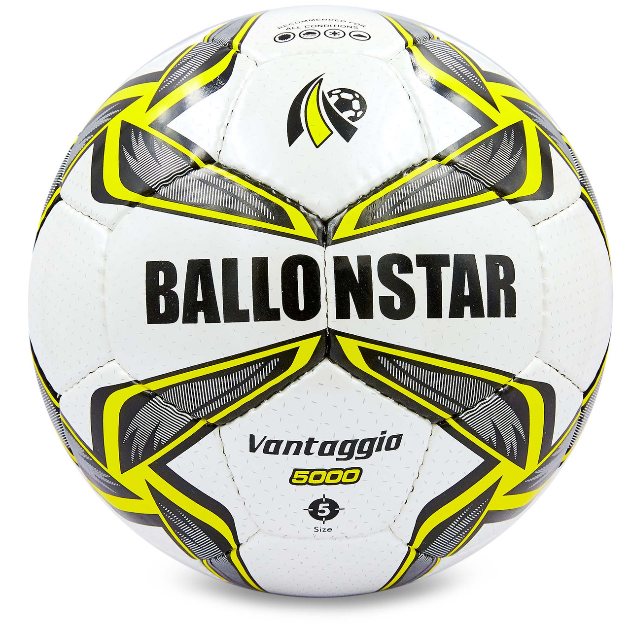 

Мяч футбольный Profi Pro Liga №5 Ballonsta 5414 White-Grey-Yellow