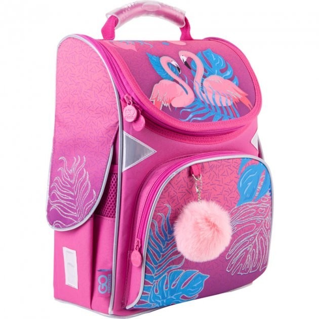 

Рюкзак GoPack Education каркасный с ортопедической спинкой Pink flamingoes 34x26x13 11 л розовый (GO21-5001S-4) (990993)