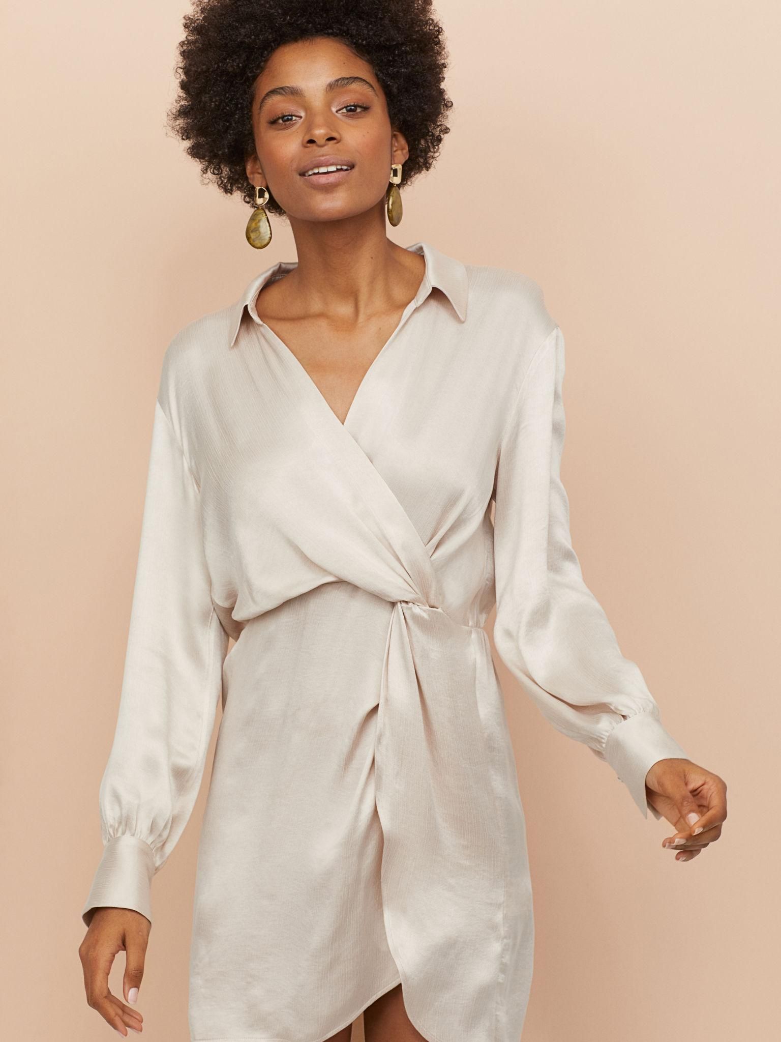 

Платье H&M 7893319-ACTQ 38 Бежевое