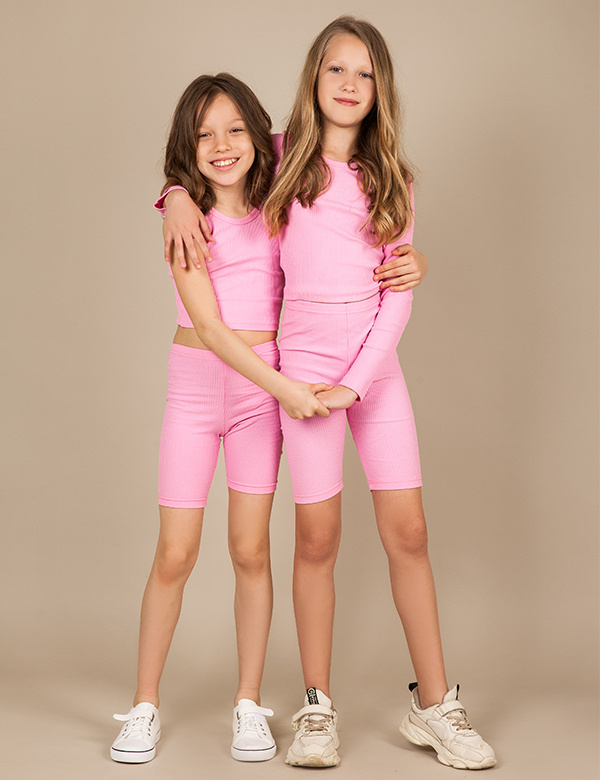 

Велосипедки Габби Рубчик Розовый 116-122 см