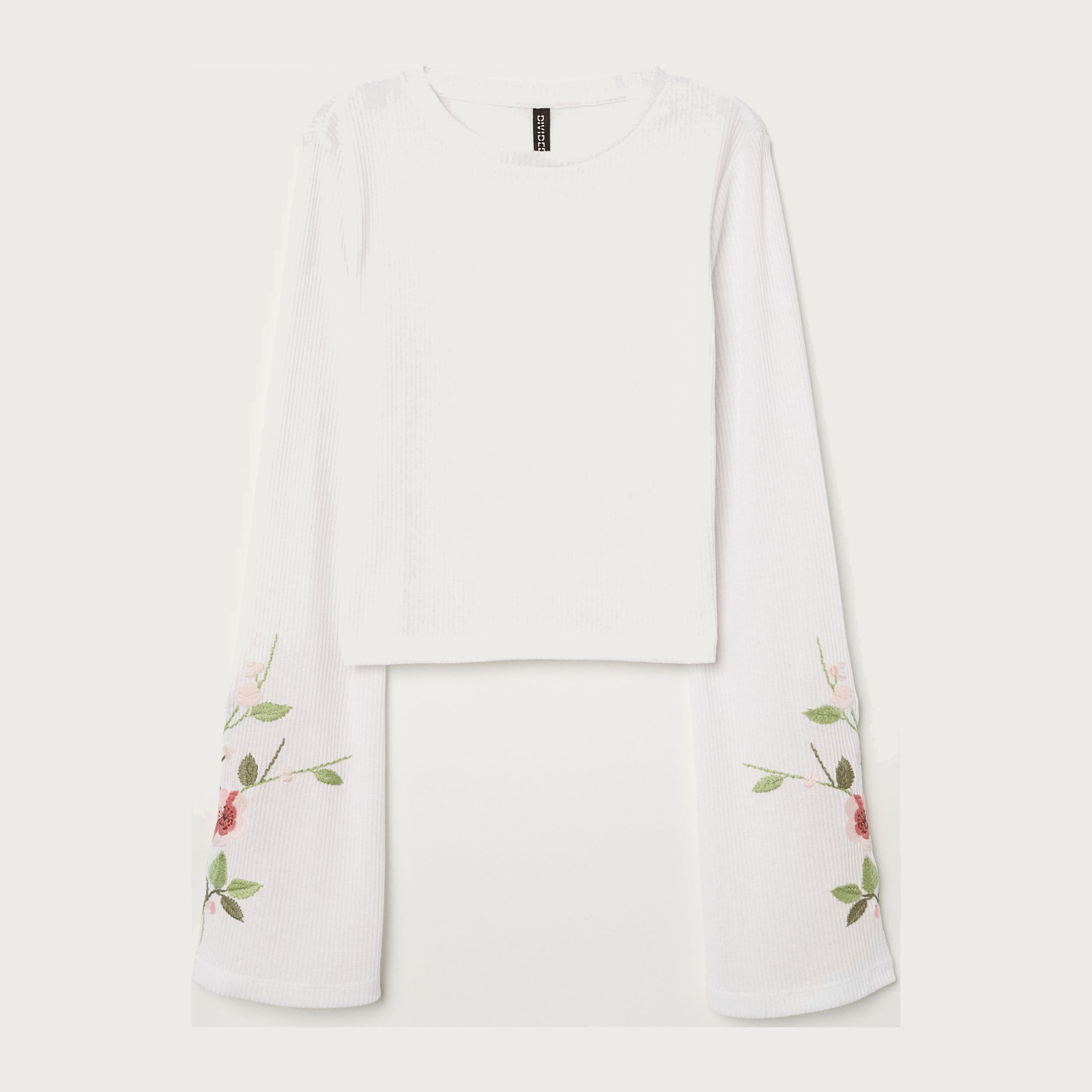 

Лонгслив H&M 6005567-AAPT  Белый, Лонгслив H&M 6005567-AAPT L Белый