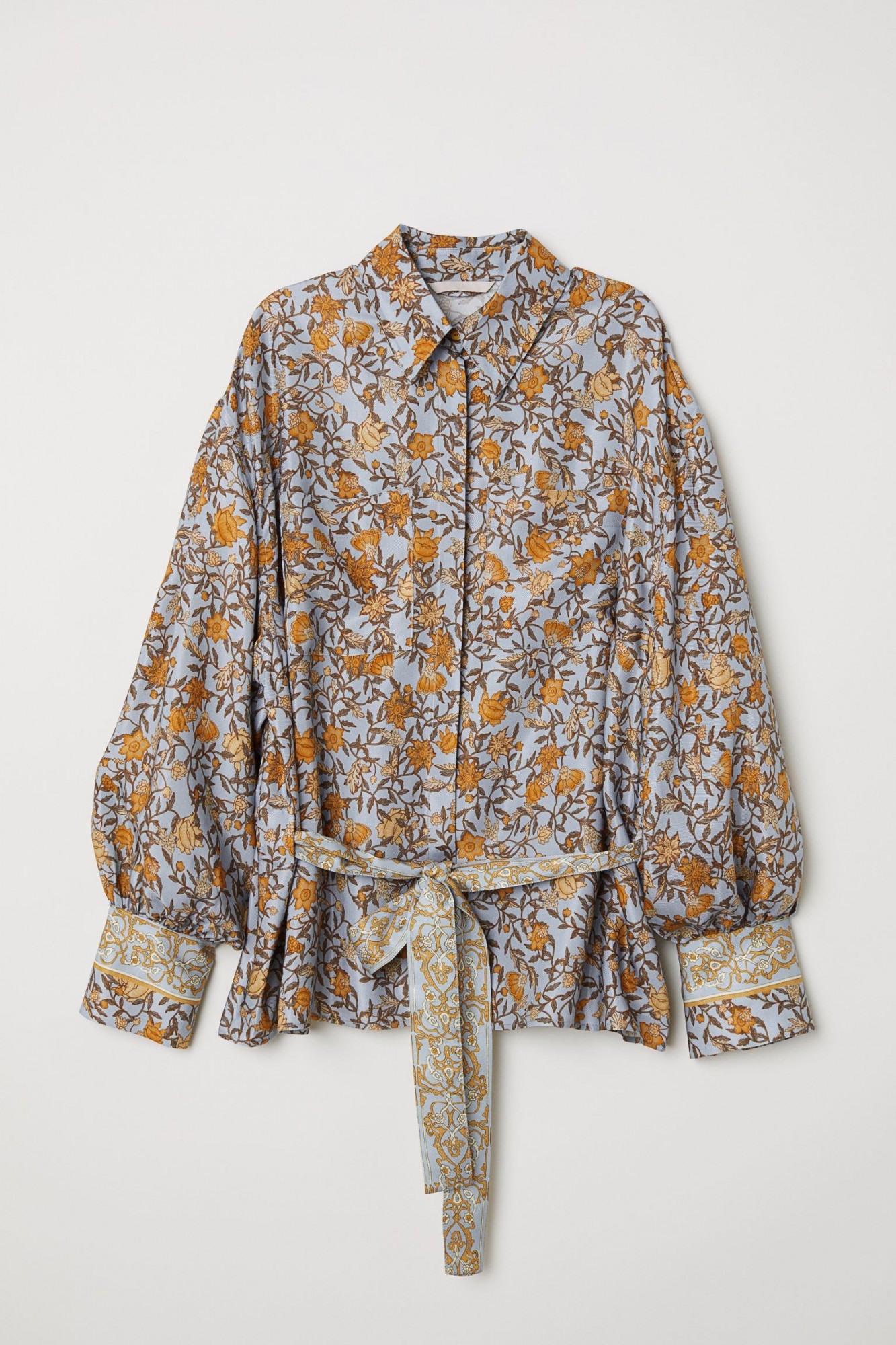 

Блуза H&M 42 голубой с рисунком 6202577RP21