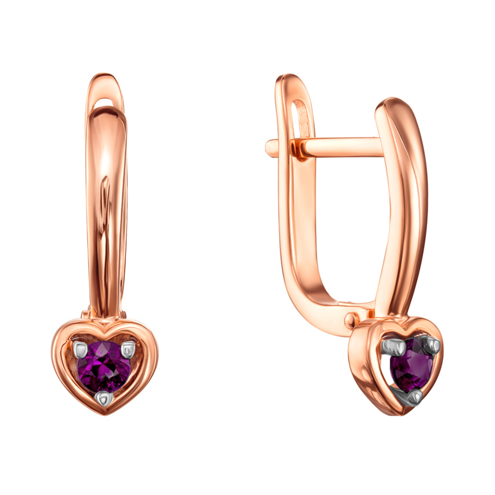 

Серьги из красного золота с рубинами 000146662