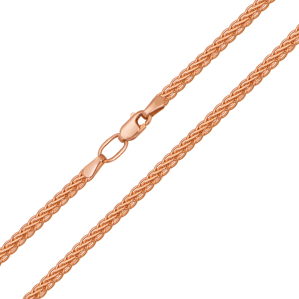 

Цепочка из красного золота в плетении колосок 000132305 40 размера