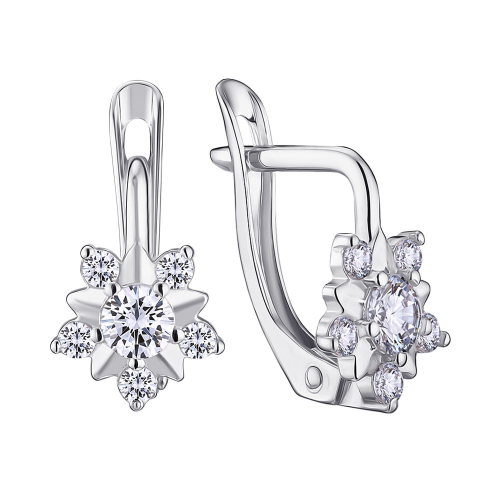 

Серебряные серьги с фианитами 000148538