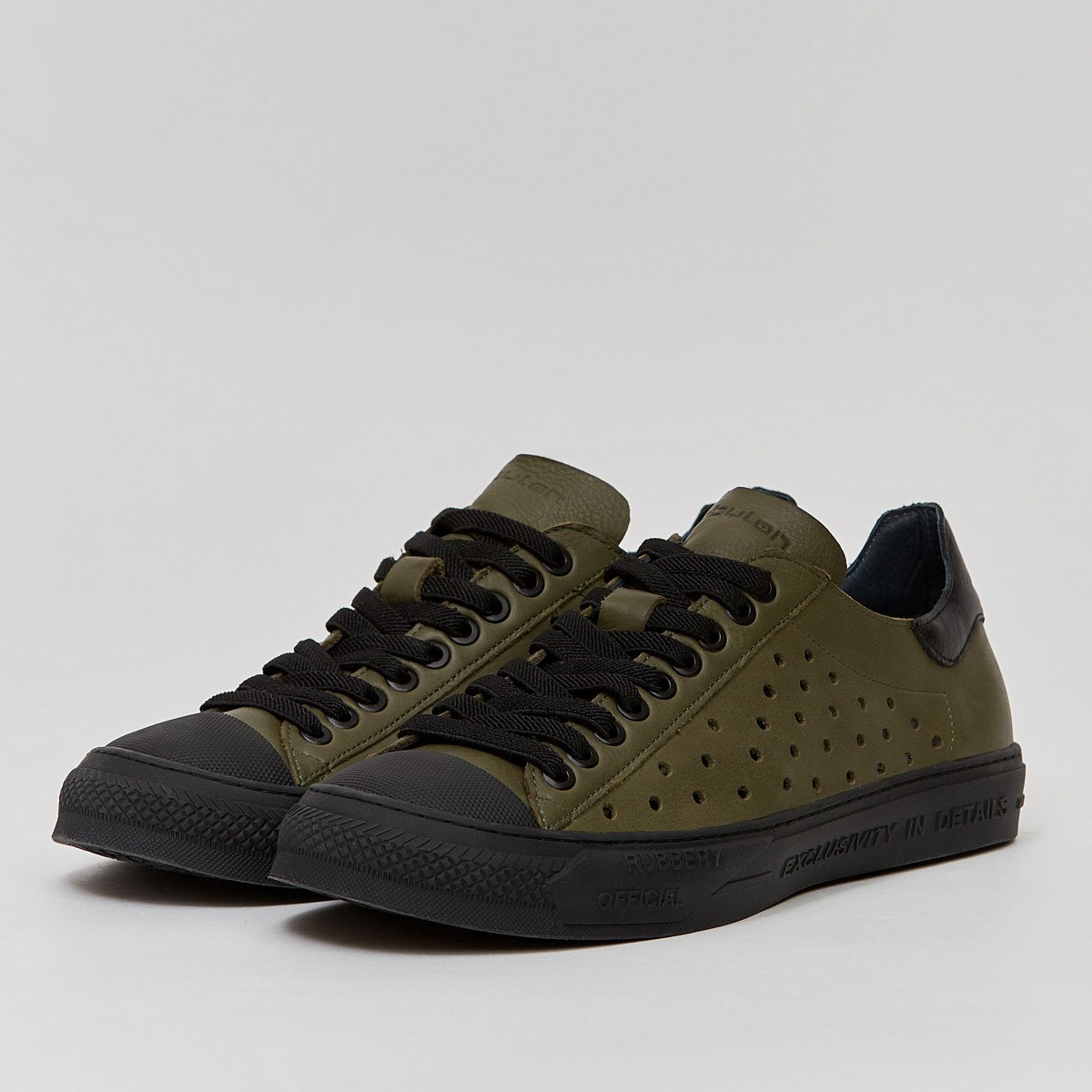 

Перфорированные кеды из натуральной кожи Nikitskiy Shoes Classic 18 PN 39 хаки
