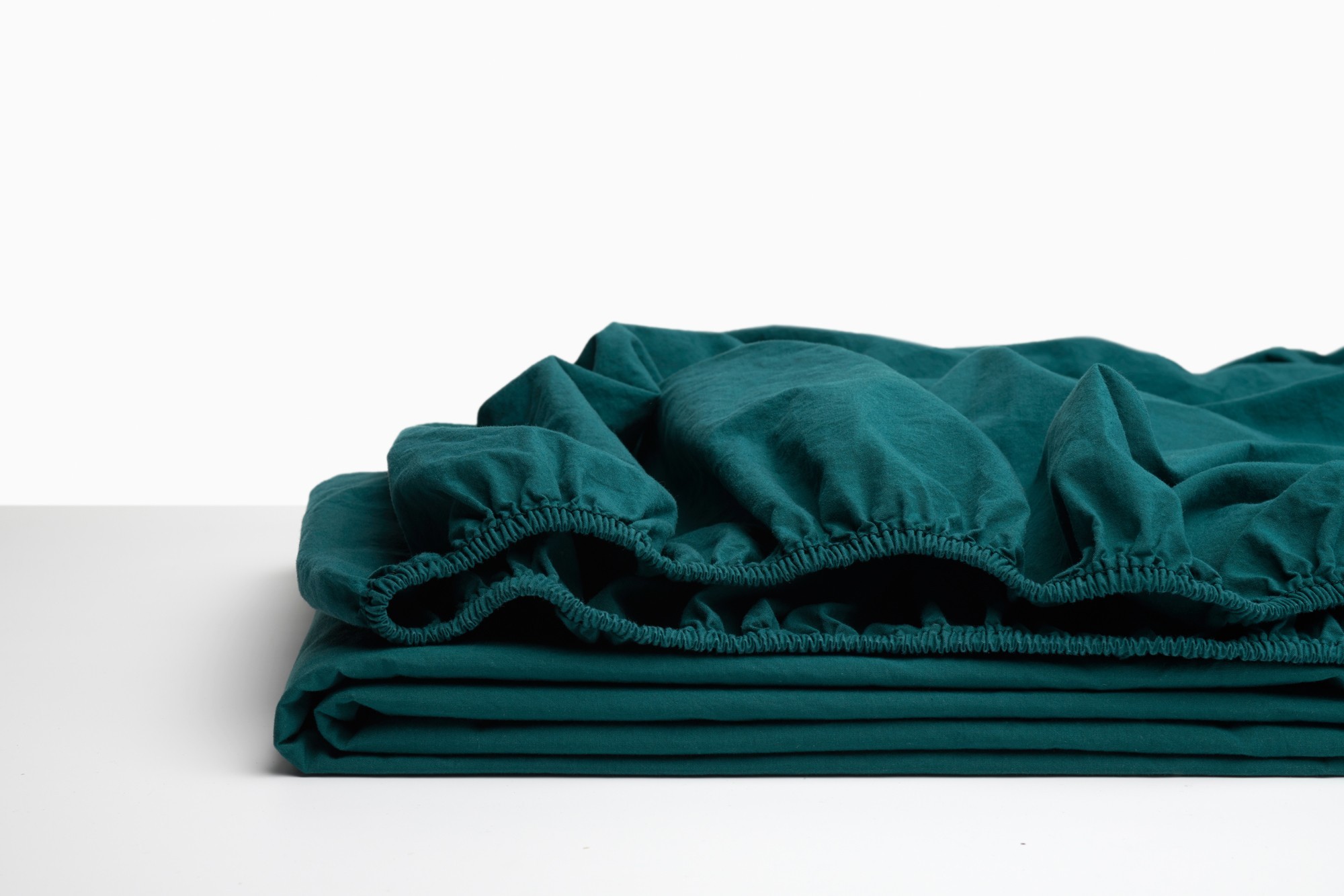 

Простынь на резинке Loftline Перкаль Teal 180х200х35 см