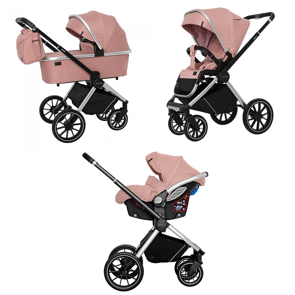 

Коляска универсальная CARRELLO Optima CRL-6504 (3in1) Hot Pink во льне