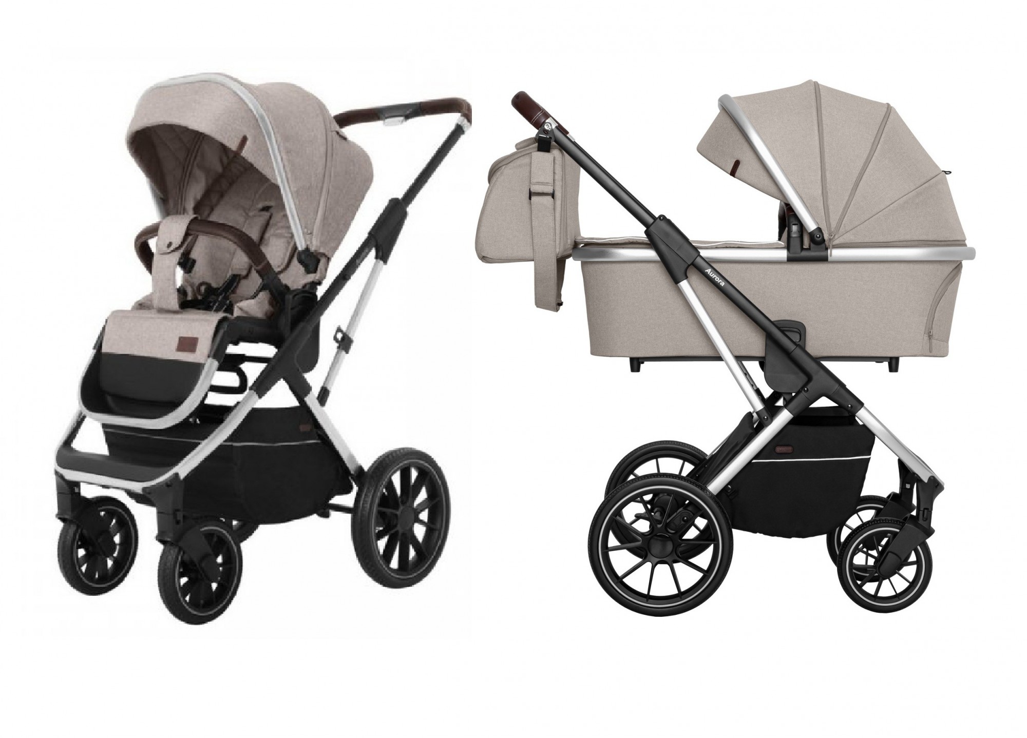 

Коляска универсальная CARRELLO Aurora CRL-6505 (2in1) Almond Beige +дождевик