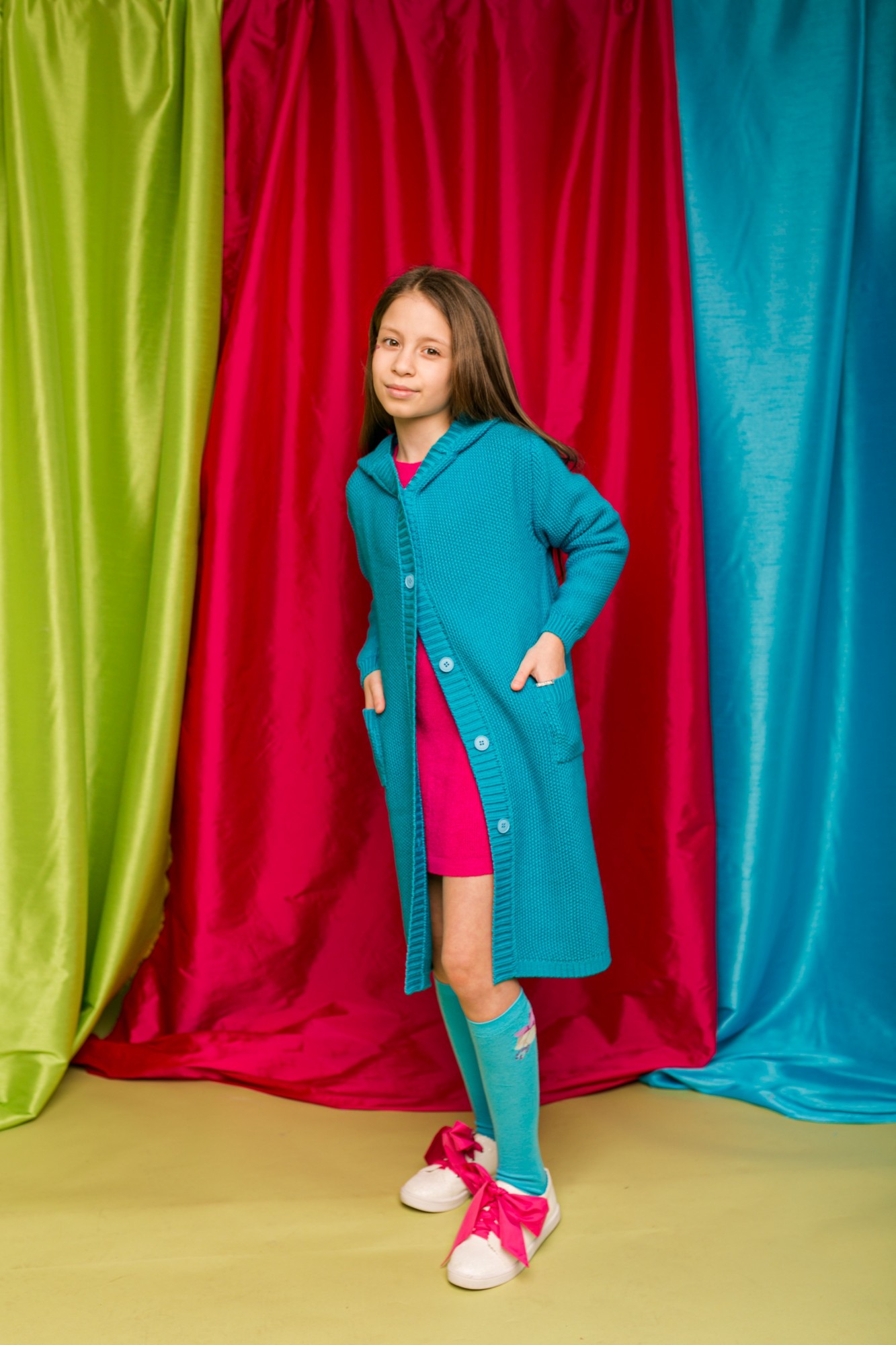 

Кардиган бирюзовый 110-116 см (5-6 лет)