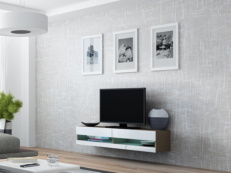 

Тумба под ТВ Vigo New 180 Cama Латте матовый + Белый глянец