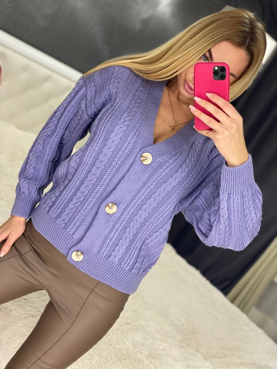 

Fashions • Женская кофта Памела Fashions 42-48 сирень (098-нс)