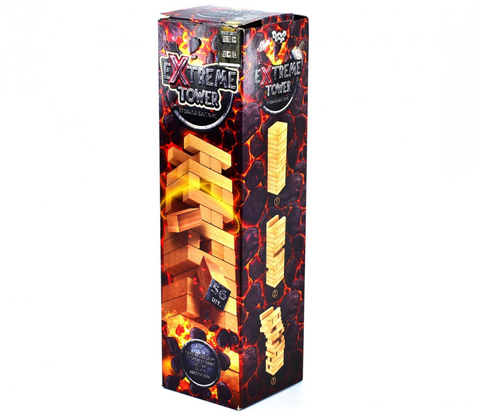 

Развивающая настольная игра Дженга EXTREME TOWER XTW-01, 56 брусков
