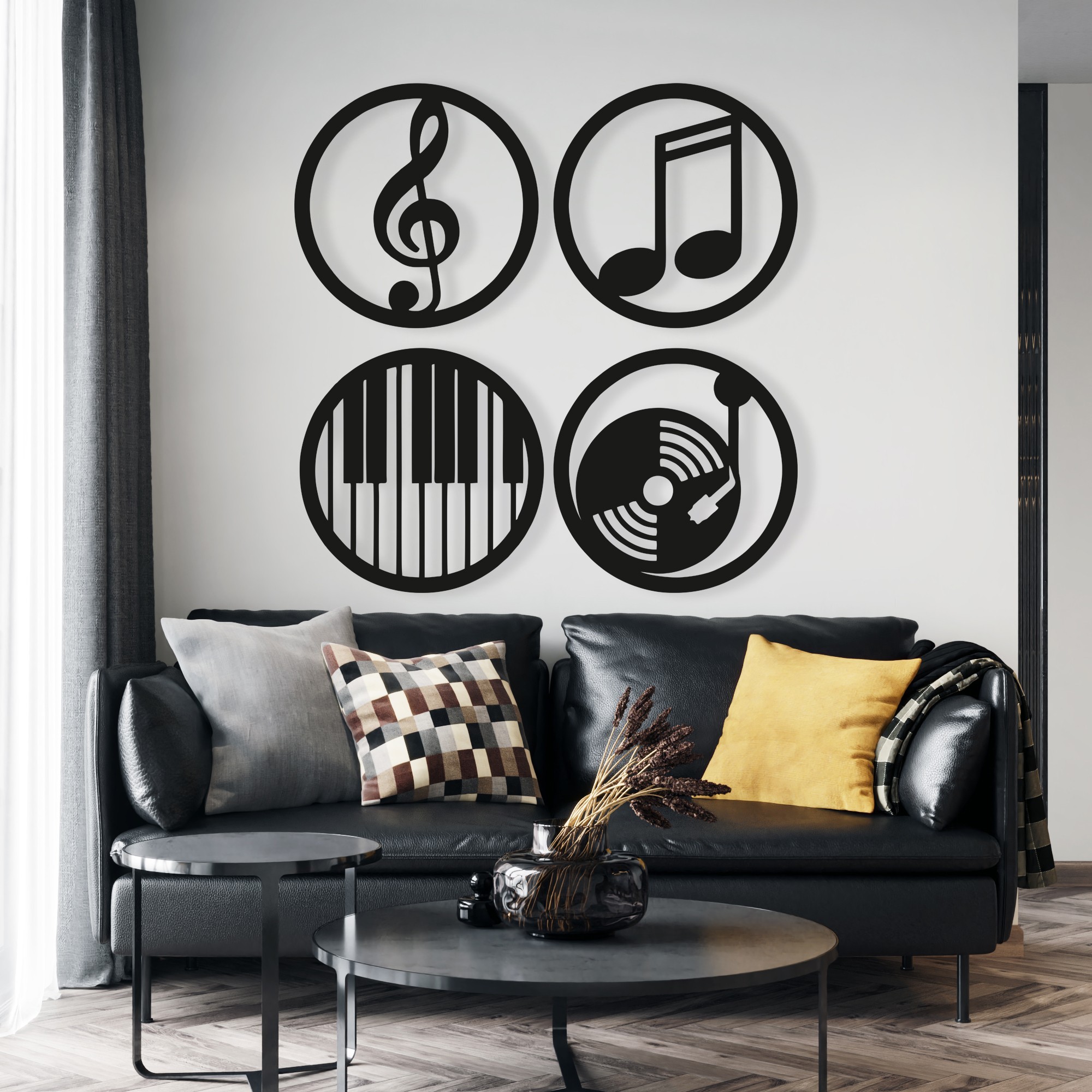 

Деревянное декоративное панно "Музыка" 360 см