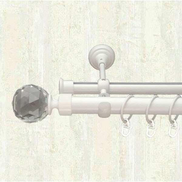 

Карниз металевий Orvit Люмієра двохрядний 25/19 мм 160см арктик