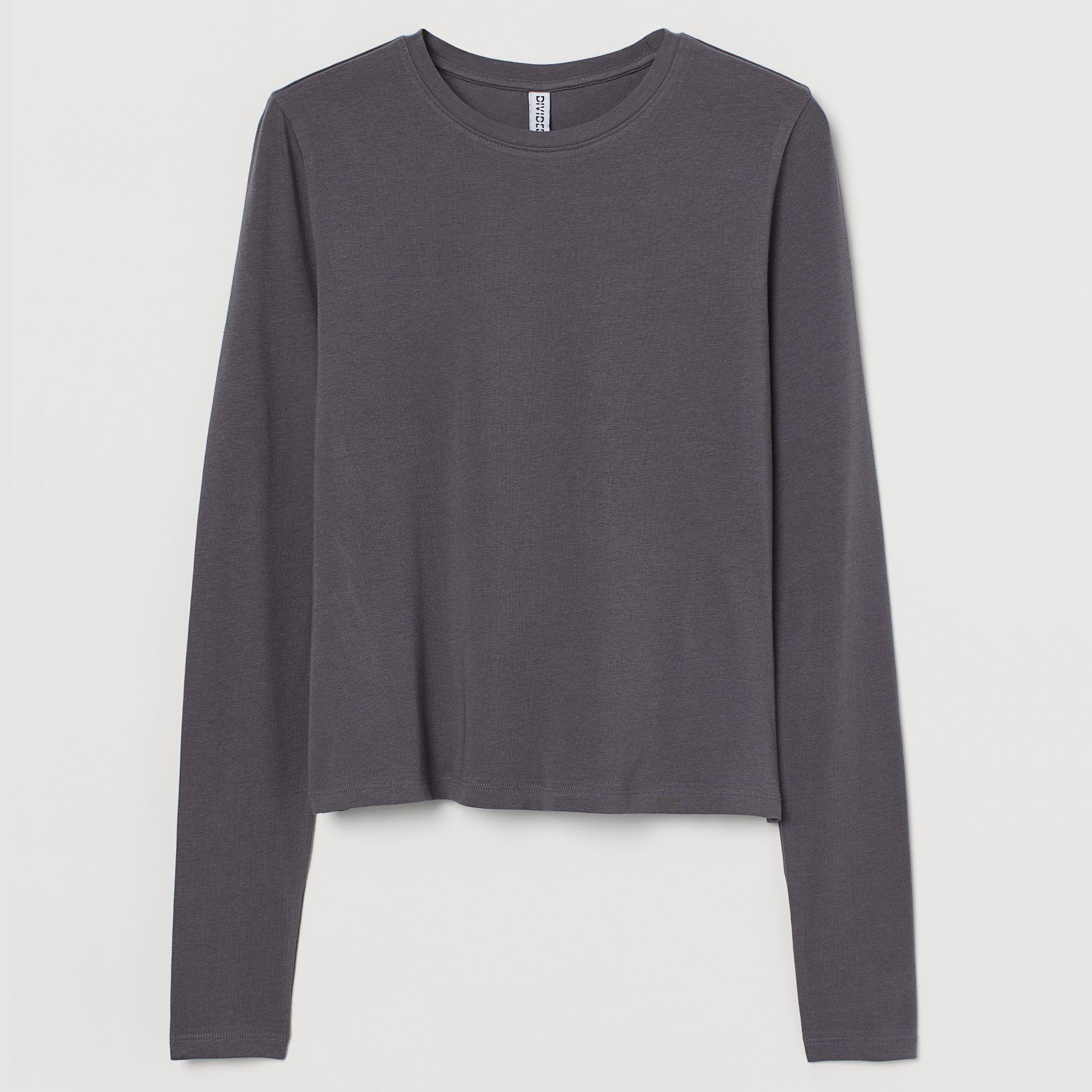 

Лонгслив H&M 0762143010 S (165/88А) Темно-серый