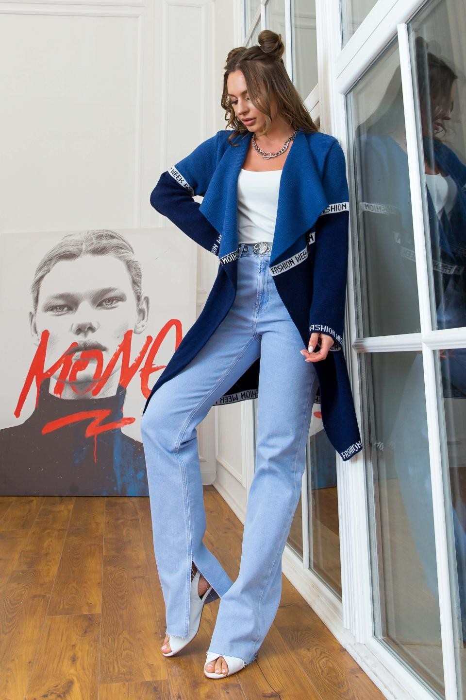 

Кардиган Guash FashionWeek 4156 44-50 джинс/синий