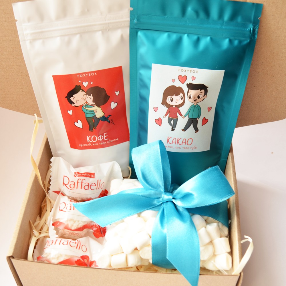 

Подарочный набор FoxyBox LoveBox Blue&White
