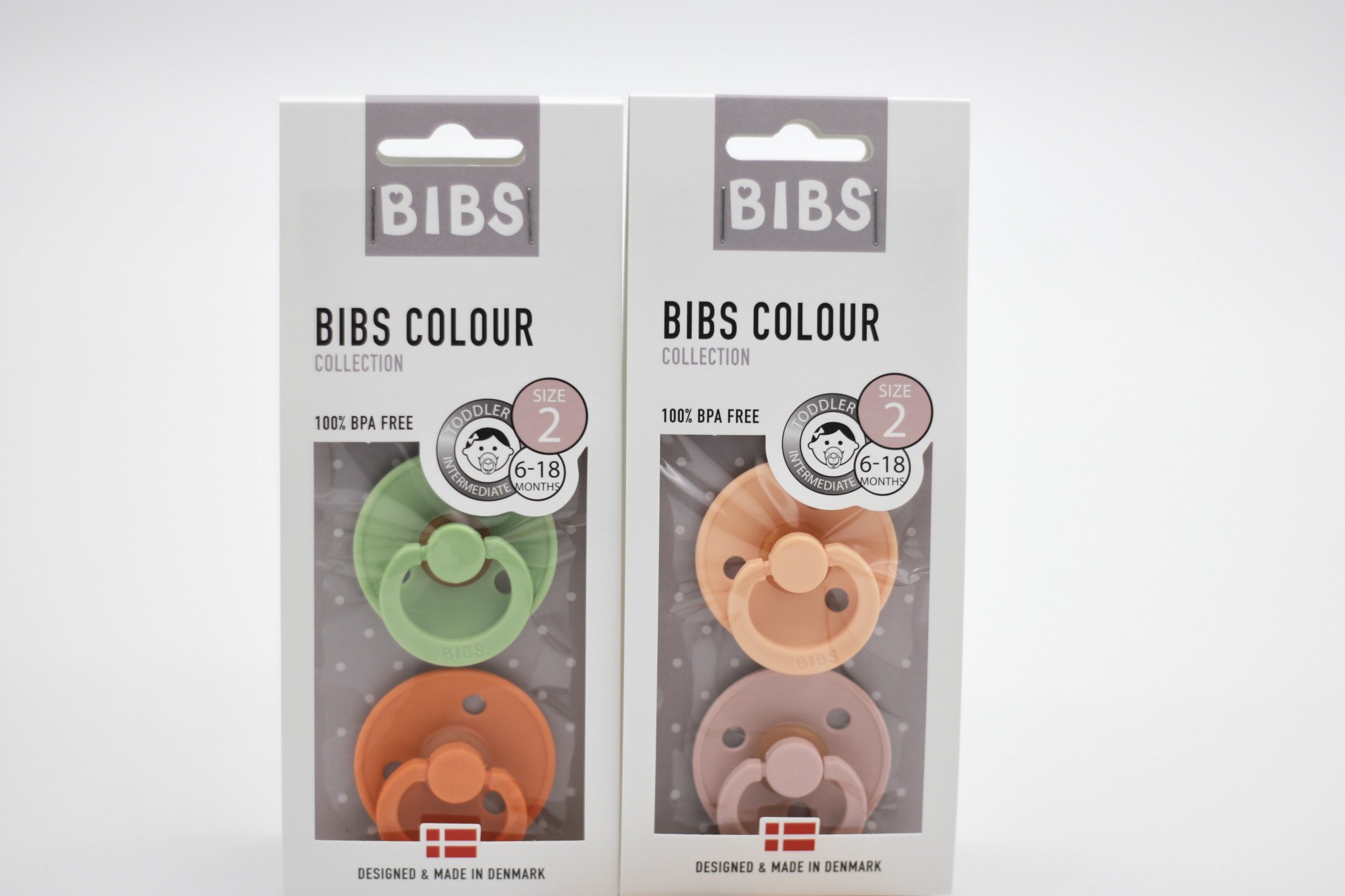 

Пустышка BIBS Pistachio+Apricot и Peach Sunset+Blush 6-18 мес.