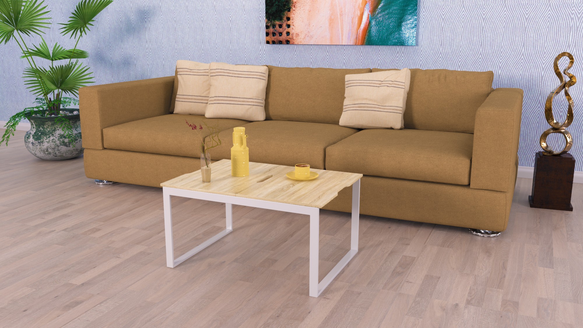 

Журнальный стол-приставка HomeDeco 460х335х650 Сонома