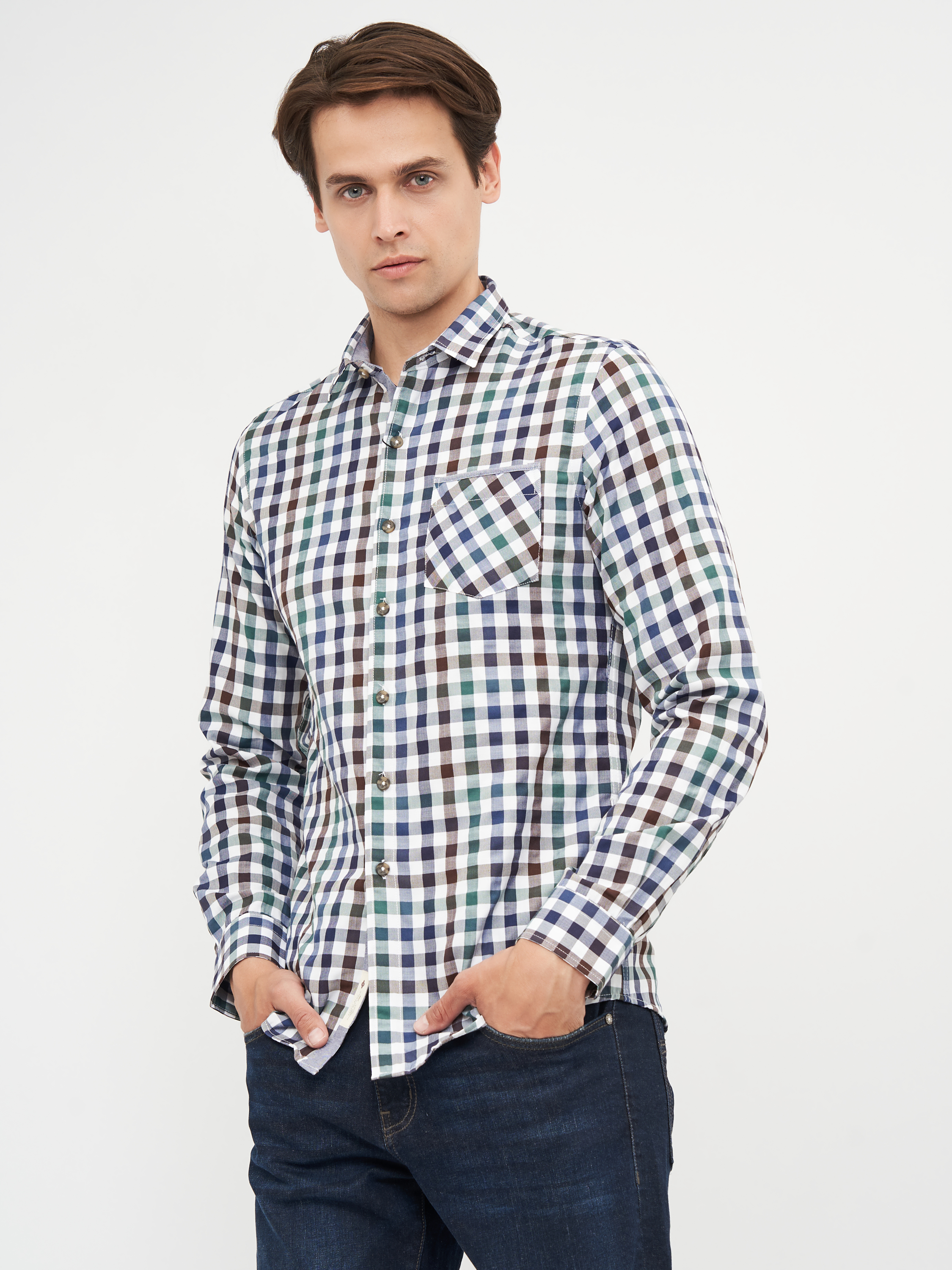 

Рубашка Koton 8KAM65867HW-02P  Green Check, Рубашка Koton 8KAM65867HW-02P S Green Check