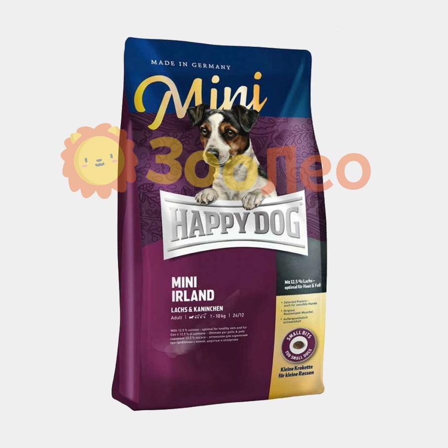 

Happy Dog Mini Irland - Сухой корм с кроликом и лососем для собак мелких пород 8 кг