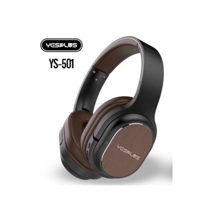 

Беспроводные Bluetooth наушники YESPLUS YS-501 Коричневые с чёрным