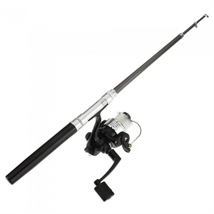 

Карманная мини удочка в боксе Pocket Pen Fishing Rod + Катушка Чёрная