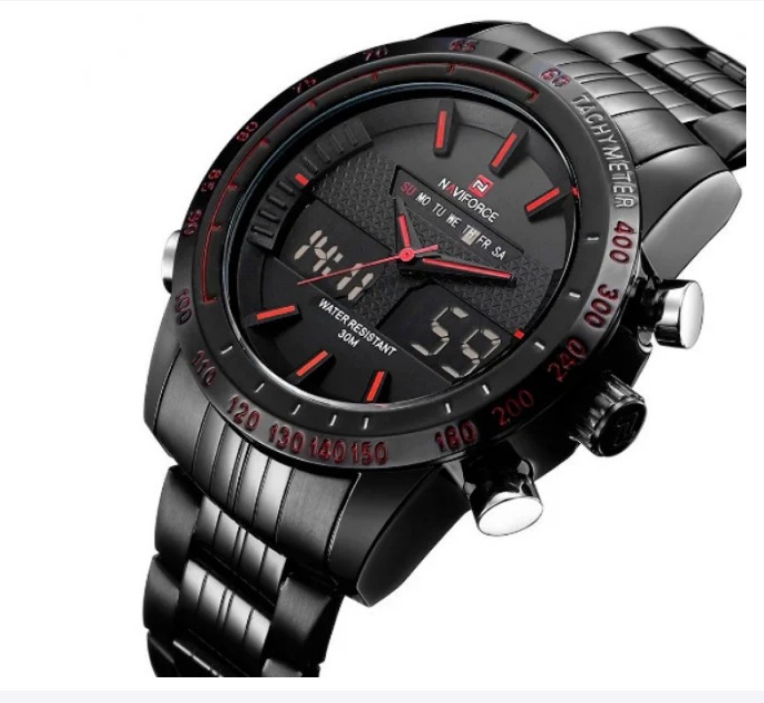 

Мужские водонепроницаемые часы Naviforce Army 9024