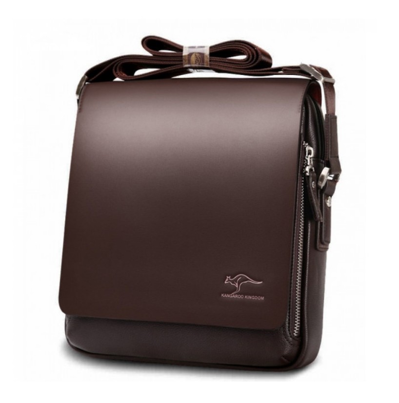 

Мужская сумка из искуственной кожи Kangaroo Dark Brown