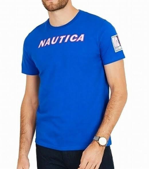 

Мужская футболка Nautica с графическим логотипом,синий,V83501, р. L.