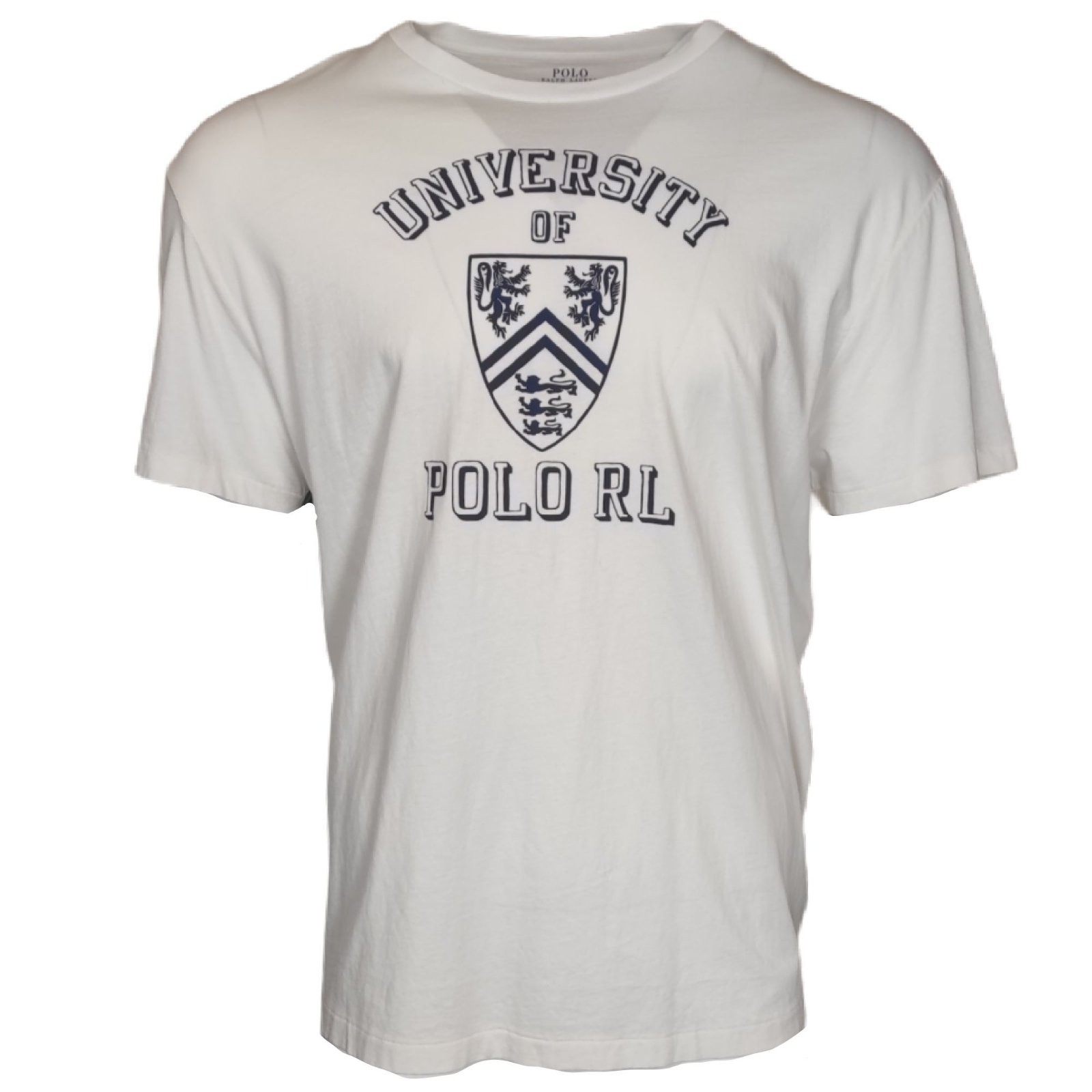 

Мужская футболка Polo Ralph Laurenс круглым вырезом и принтом,белый,710728991002, р. XL.