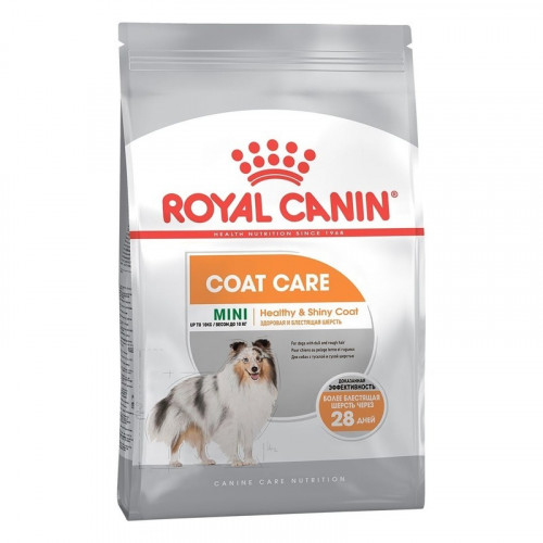 

Сухой корм для собак малых пород Royal Canin MINI COAT CARE улучшение блеска шерсти через 28 дней (3 кг)