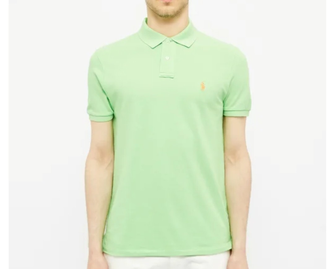 

Поло POLO RALPH LAUREN slim fit зеленый,710680784042, р.М.