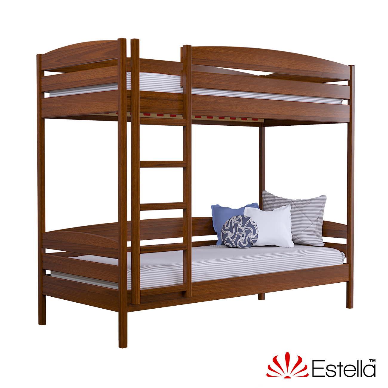 

Двухъярусная кровать Дуэт Плюс без ящиков Estella 90х200 105 - ольха Масив 2Л4