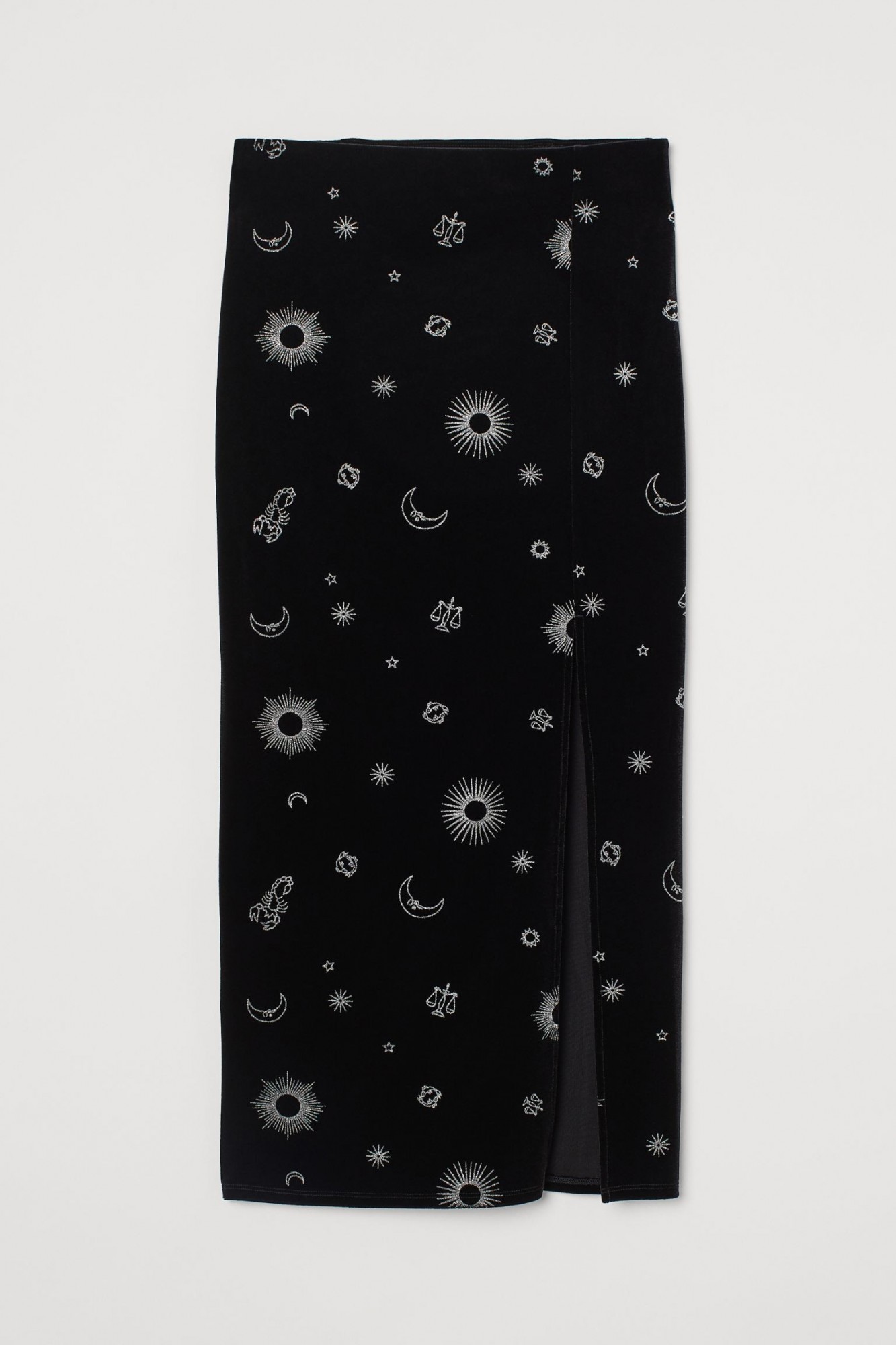 

Юбка бархатная H&M M черный с рисунком 9255512sm