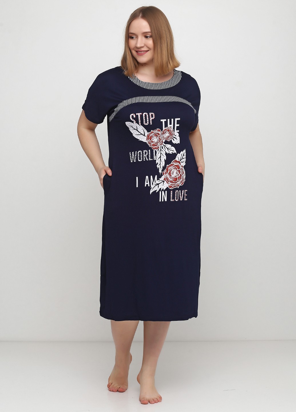 

Платье Romeo Life  темно-синее 7078, Платье Romeo Life 4XL темно-синее 7078