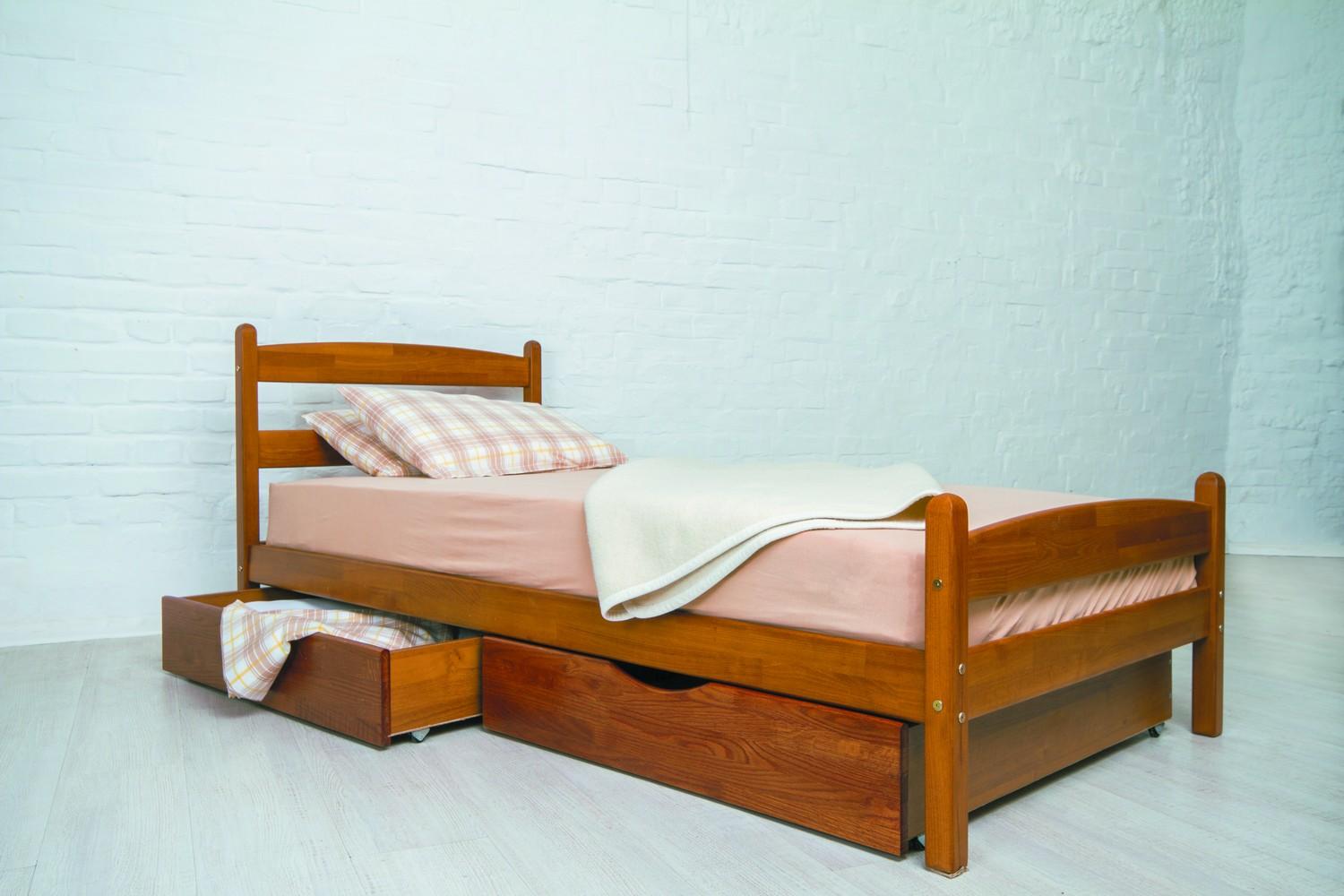 

Кровать Олимп Лика с двумя ящиками 90x200 Орех