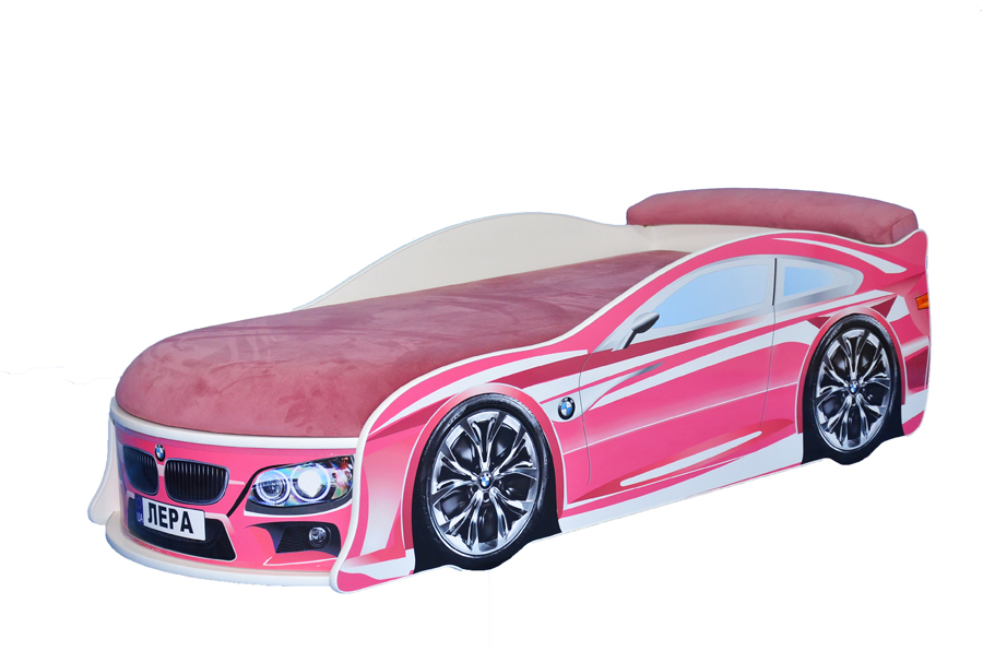 

Кровать-машина Avto-UA BMW розовая с матрасом Стандарт без ПМ 70х150