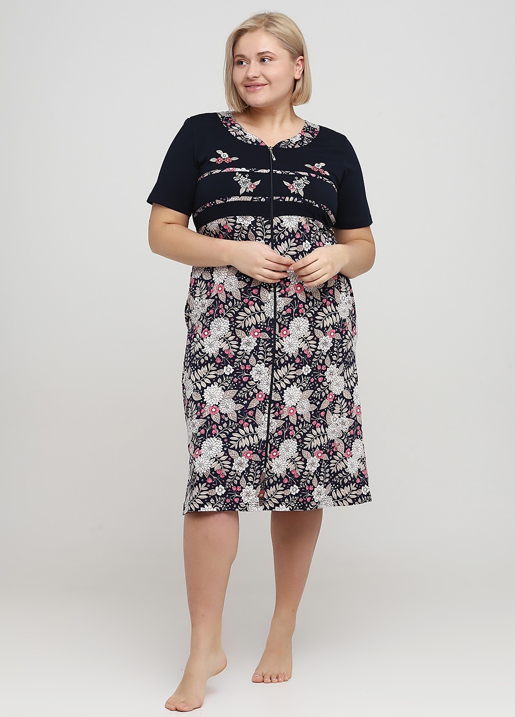 

Халат Wild Love  темно-синий 82364, Халат Wild Love 2XL темно-синий 82364