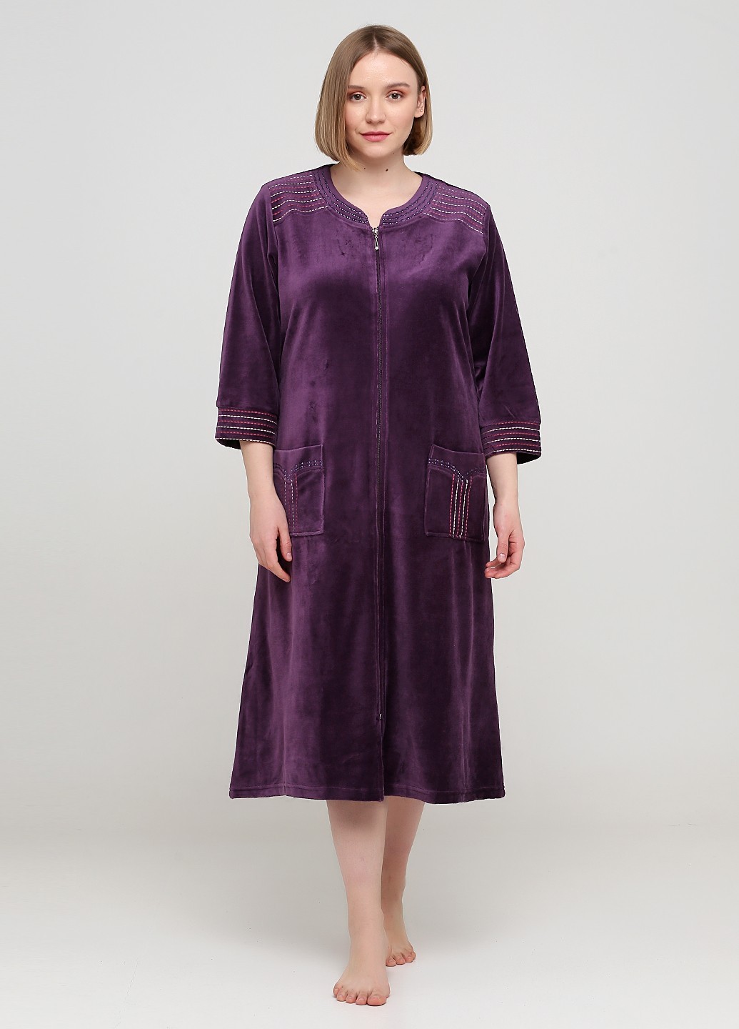 

Халат Wild Love  фиолетовый 21133-02, Халат Wild Love 3XL фиолетовый 21133-02