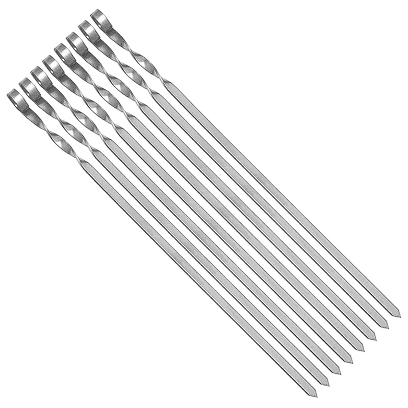 

Шампура нержавейка 560х12х3 мм 8 штук набор прочные Украина