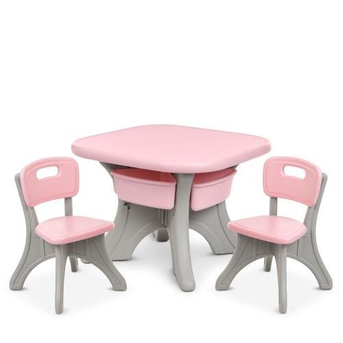 

Столик с 2-мя стульчиками Bambi NEW TABLE-8 Розовый / Серый