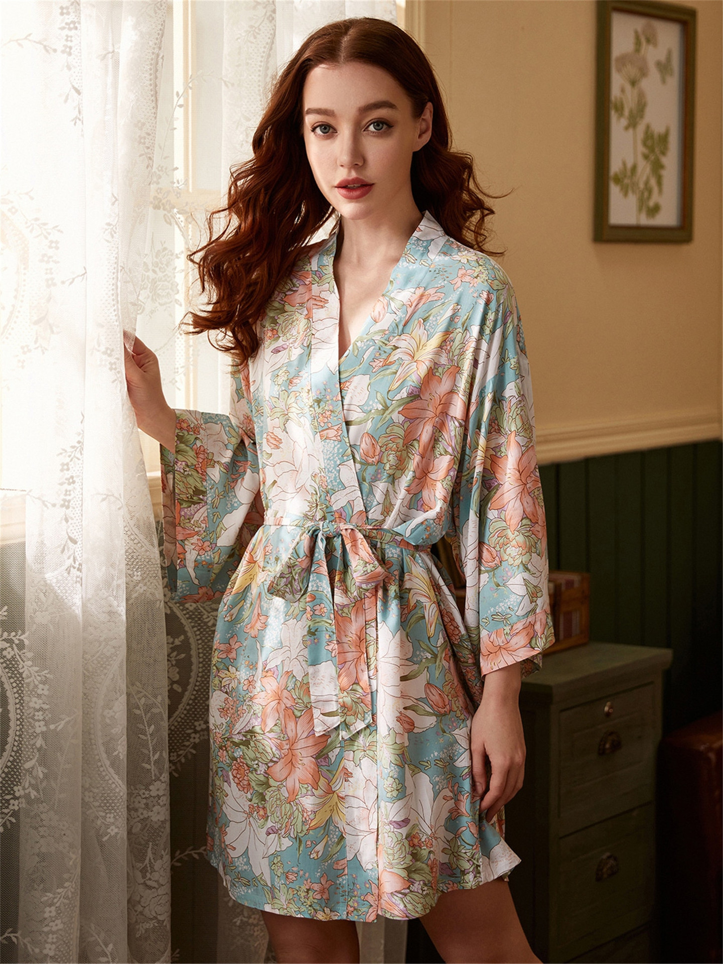 

Халат женский домашний Blooming beauty Berni Fashion (XL) Розовый