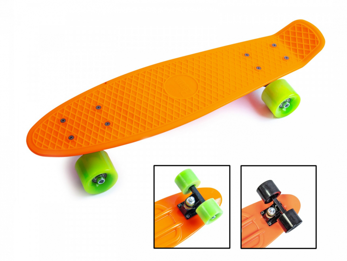 

Пенни борд Penny Board матовые колеса оранжевый