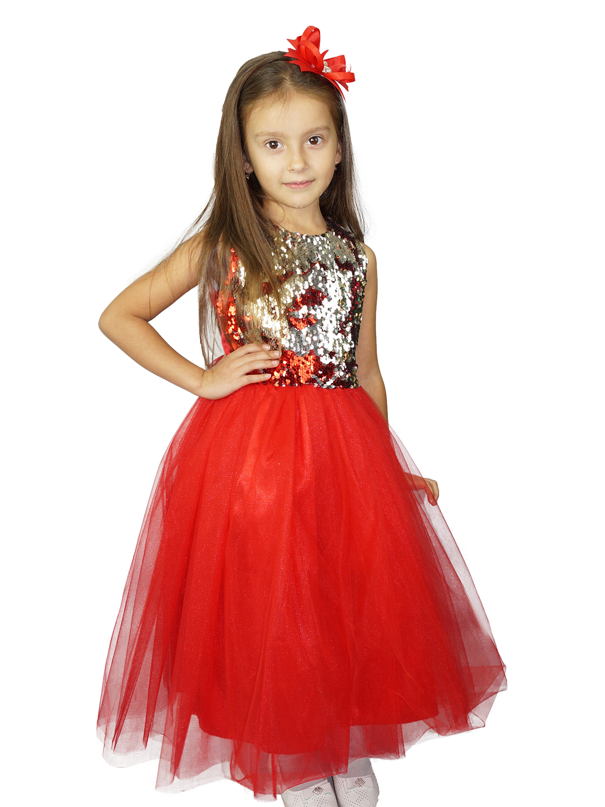 

Платье нарядное JULA KIDS 122 Красный 191024Б