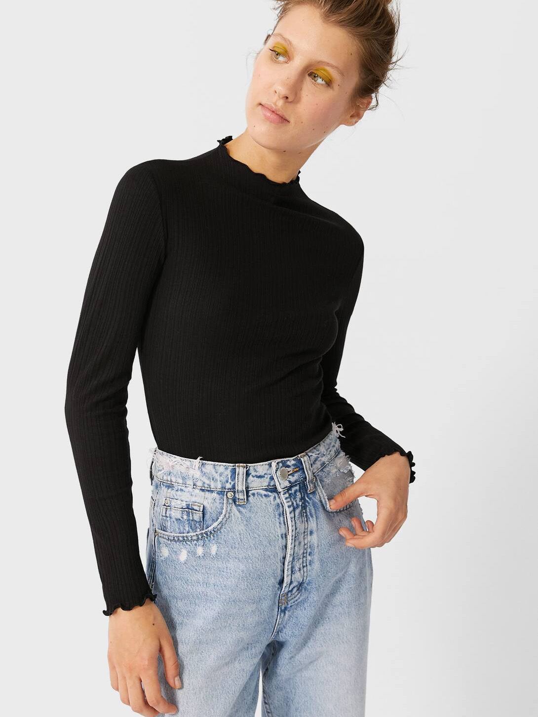

Водолазка Stradivarius 06519699001 S Черная