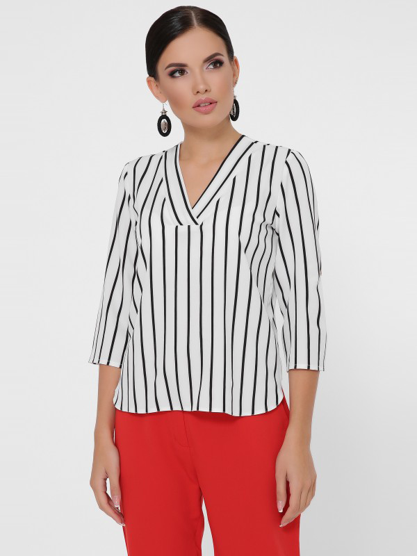 

Блузка Fashion Up Daisy BZ-1786A 48 Белая с черным