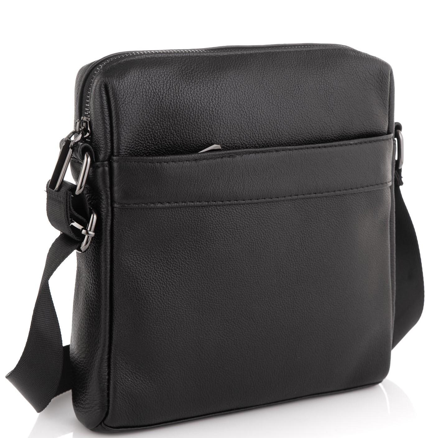 

Мужская сумка через плечо черная Tiding Bag NM23-8017A