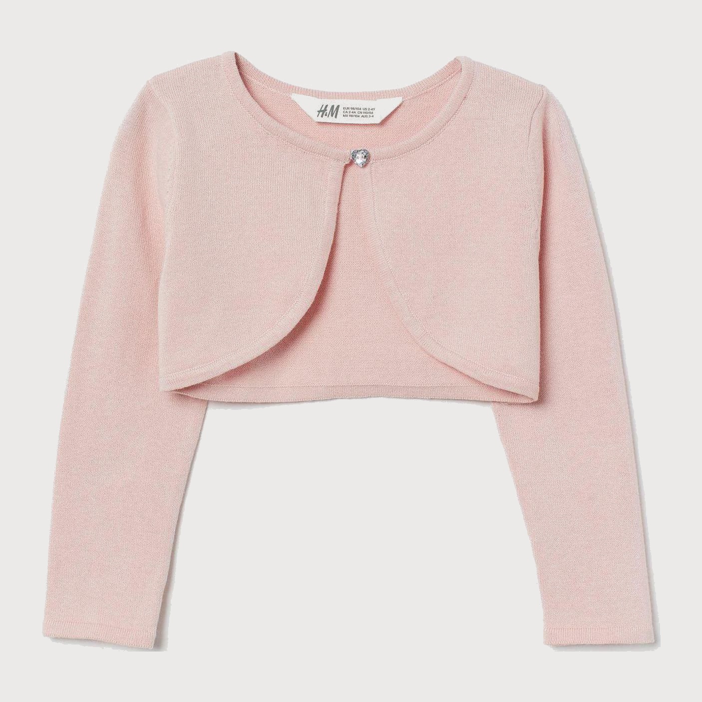 

Болеро H&M 7984621-ACWV 110-116 см Светло-розовое
